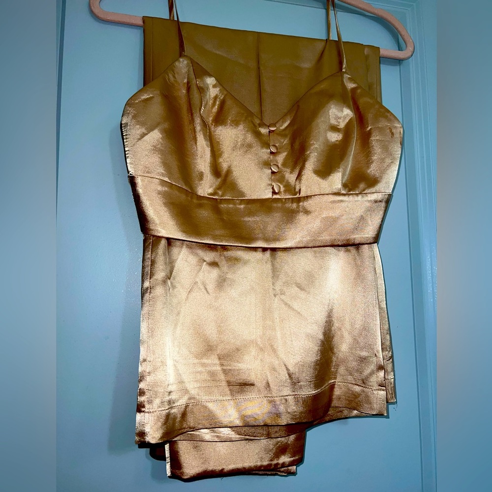 Gold Two Piece Jumpsuit
